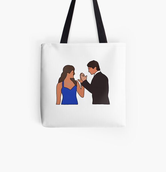 Elena and Damon All Over Print Tote Bag RB2904product Offical Vampire Diaries Merch