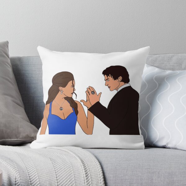 Damon and Elena Throw Pillow RB2904product Offical Vampire Diaries Merch