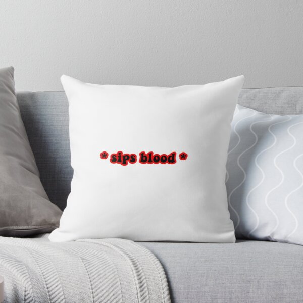 * sips blood * design Throw Pillow RB2904product Offical Vampire Diaries Merch