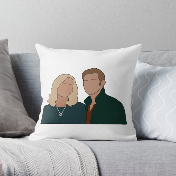 Caroline and Klaus Throw Pillow RB2904product Offical Vampire Diaries Merch