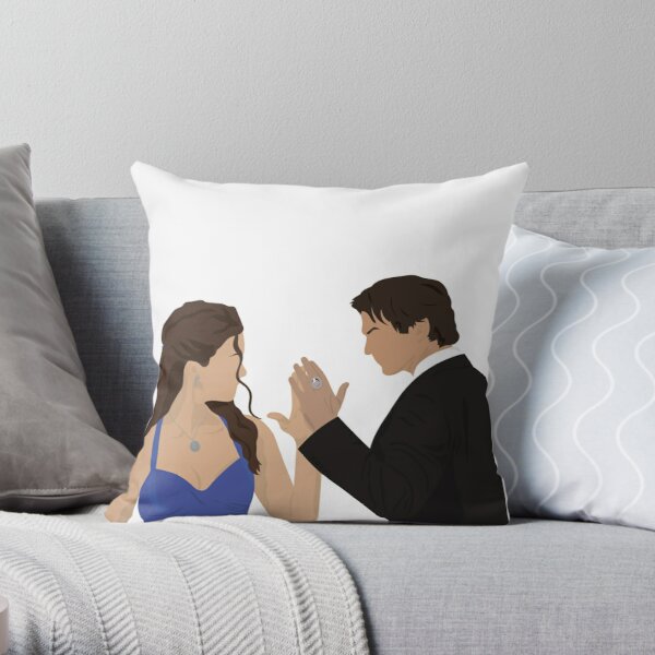 Damon and Elena Miss Mystic Falls Dance Throw Pillow RB2904product Offical Vampire Diaries Merch