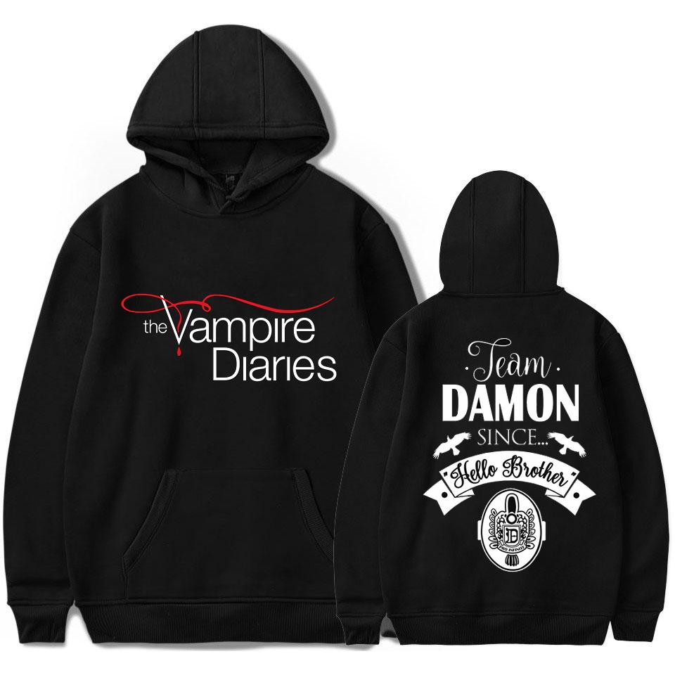Hoodies - Damon Salvatore VPD0109 Black / S Official Vampire Diaries Merch
