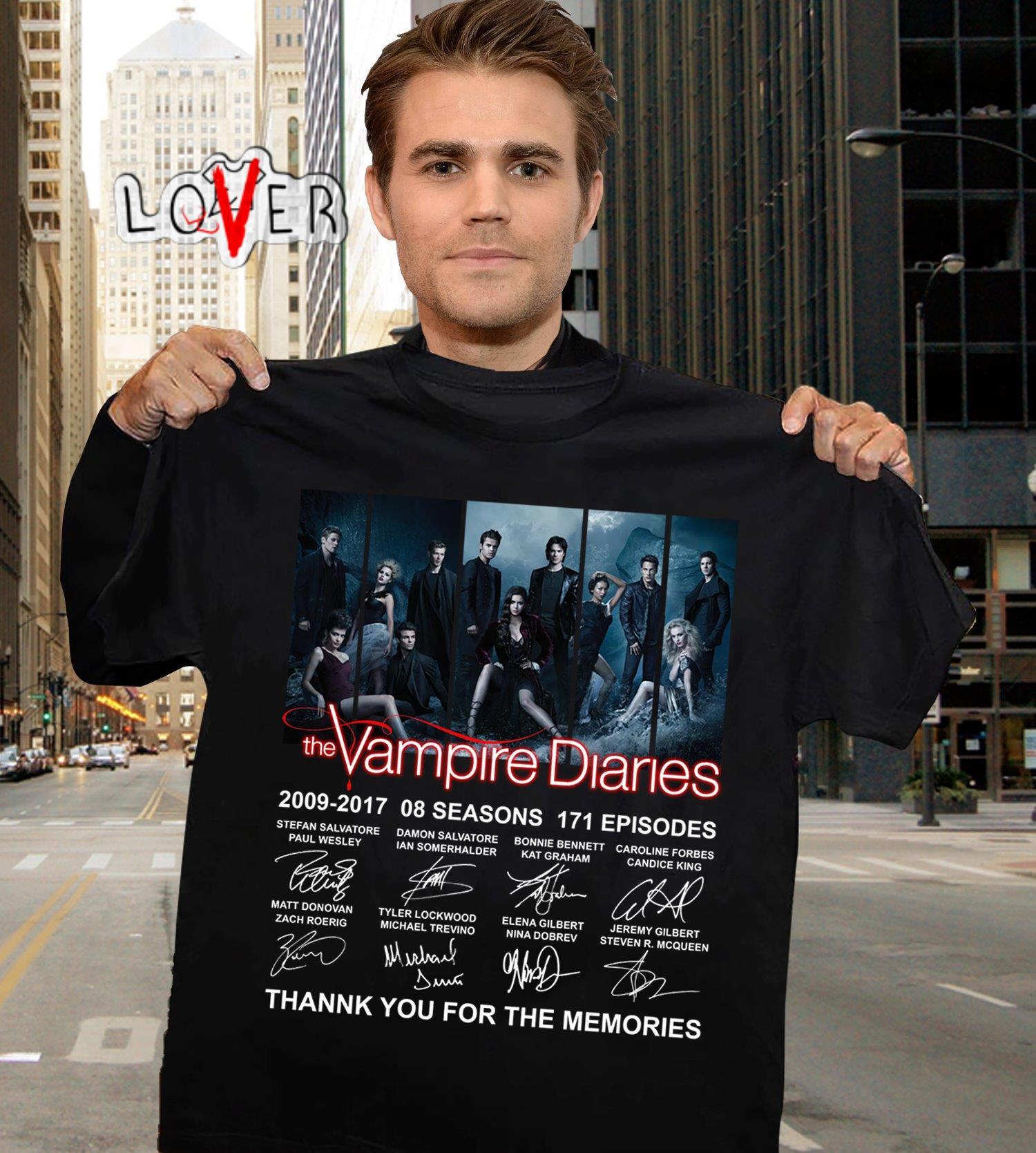 Formode kaste støv i øjnene Brace Vampire Diaries Collector's edition - Tee-shirt with actors' signatures  VPD0109 | Vampire Diaries Merch