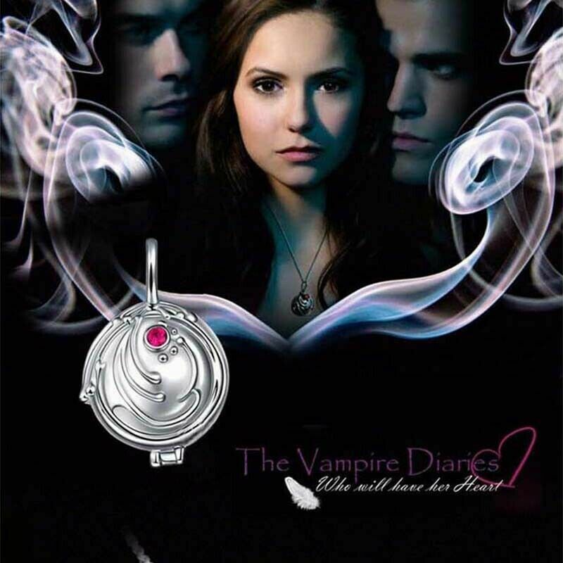 Amazon.com: UoYu TFYU 2 Pcs The Vampire Diaries Elena Gilbert Opening  Vervain Locket Pendant Necklace and Daywalking Katherine Necklace Pendant  Charm Necklace-Royal Blue with Transparent Box : Clothing, Shoes & Jewelry